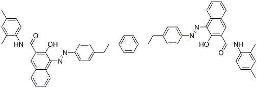 4,4'-[phenylene-1,4-bis(ethylenephenylene-1,4-azo)]bis[N-(2,4-dimethylphenyl)-3-hydroxynaphthalene-2-carboxamide],69534-94-7,结构式