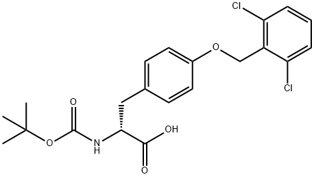 BOC-D-TYR(2,6-DI-CL-BZL)-OH 化学構造式