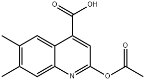 2-(Acetyloxy)-6,7-dimethyl-4-quinolinecarboxylic acid Structure