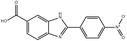 2-(4-NITRO-PHENYL)-3H-BENZOIMIDAZOLE-5-CARBOXYLIC ACID, 69570-99-6, 结构式