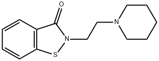 2-[2-(1-ピペリジニル)エチル]-1,2-ベンゾイソチアゾール-3(2H)-オン 化学構造式