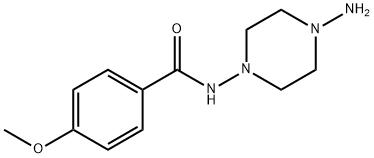 N-(4-氨基哌嗪-1-基)-4-甲氧基苯甲酰胺 结构式