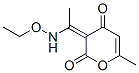 2H-Pyran-2,4(3H)-dione, 3-[1-(ethoxyamino)ethylidene]-6-methyl- (9CI) 结构式