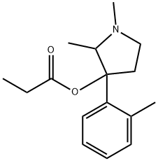 1,2-ジメチル-3-(o-トリル)ピロリジン-3-オールプロピオナート 化学構造式