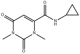 4-Pyrimidinecarboxamide, N-cyclopropyl-1,2,3,6-tetrahydro-1,3-dimethyl-2,6-dioxo- (9CI) 结构式