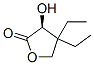 2(3H)-Furanone, 4,4-diethyldihydro-3-hydroxy-, (3S)- (9CI) 化学構造式