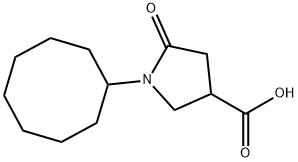 3-Pyrrolidinecarboxylic acid, 1-cyclooctyl-5-oxo- Structure