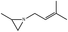 Aziridine, 2-methyl-1-(3-methyl-2-butenyl)- (9CI) 化学構造式