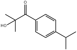 2-ヒドロキシ-2-メチル-1-(4-イソプロピルフェニル)-1-プロパノン 化学構造式