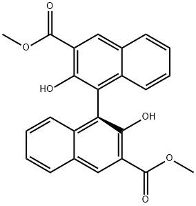 (S)-()2,2`-二羟基-1,1`-联萘-3,3`-二羧酸二甲酯, 69678-00-8, 结构式