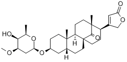 3β-[(2,6-Dideoxy-3-O-methyl-β-D-lyxo-hexopyranosyl)oxy]-14-oxo-8,15-cyclo-14,15-seco-5β-card-20(22)-enolide|夹竹桃苷A