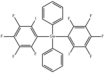Diphenylbis(2,3,4,5-tetrafluoro-6-iodophenyl)germane Structure