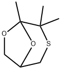 4,4,5-Trimethyl-6,8-dioxa-3-thiabicyclo[3.2.1]octane 化学構造式