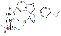(3S,3aS,15S)-3,3a,6,7,8,9,10,11,12,13,14,15-Dodecahydro-3-(4-methoxyphenyl)-4H-1,16-etheno-5,15-(propaniminoethano)furo[3,4-l][1,5,10]triazacyclohexadecine-4,21-dione,69721-60-4,结构式