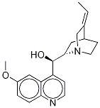 (8a,9R)- 3,10-Didehydro-10,11-dihydro-6'-methoxycinchonan-9-ol 化学構造式