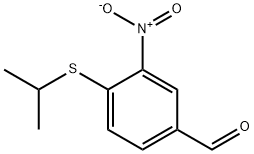 4-(isopropylsulfanyl)-3-nitrobenzenecarbaldehyde Struktur