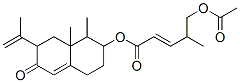 5-Acetoxy-4-methyl-2-pentenoic acid 1,2,3,4,6,7,8,8a-octahydro-1,8a-dimethyl-7-(1-methylvinyl)-6-oxonaphthalen-2-yl ester,69734-54-9,结构式