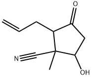 5-Hydroxy-1-methyl-3-oxo-2-(2-propenyl)cyclopentanecarbonitrile|