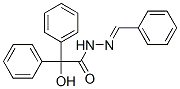 N-(benzylideneamino)-2-hydroxy-2,2-diphenyl-acetamide 结构式