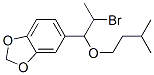 5-[2-bromo-1-(3-methylbutoxy)propyl]benzo[1,3]dioxole Struktur