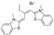 3-methyl-2-[2-[(3-methyl-3H-benzothiazol-2-ylidene)methyl]but-1-enyl]benzothiazolium bromide|