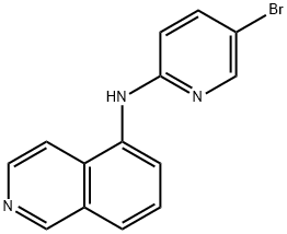 N-(5-bromopyridin-2-yl)isoquinolin-5-amine 化学構造式