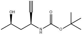 Carbamic acid, [(1S,3R)-1-ethynyl-3-hydroxybutyl]-, 1,1-dimethylethyl ester 化学構造式
