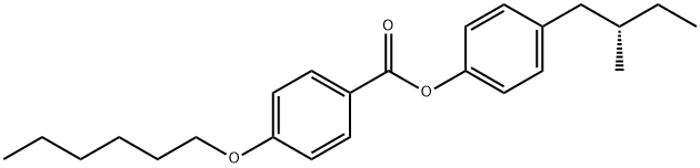 4-(ヘキシルオキシ)安息香酸4-[(S)-2-メチルブチル]フェニル 化学構造式