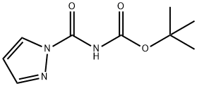 Carbamic acid, (1H-pyrazol-1-ylcarbonyl)-, 1,1-dimethylethyl ester (9CI) 化学構造式