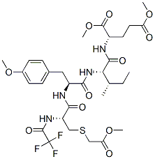 N-[N-[N-[S-(2-Methoxy-2-oxoethyl)-N-(trifluoroacetyl)-L-cysteinyl]-O-methyl-L-tyrosyl]-L-isoleucyl]-L-glutamic acid dimethyl ester,69782-85-0,结构式