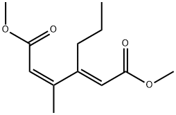 (2Z,4E)-3-Methyl-4-propyl-2,4-hexadienedioic acid dimethyl ester,69796-13-0,结构式