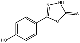 4-(5-巯基-1,3,4-恶二唑-2-基)苯酚, 69829-90-9, 结构式