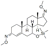 7-[(Trimethylsilyl)oxy]androst-4-ene-3,17-dione bis(O-methyloxime) 结构式