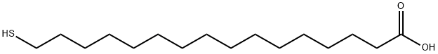 15-カルボキシ-1-ペンタデカンチオール 化学構造式