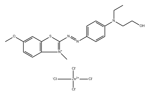 bis[2-[[4-[ethyl(2-hydroxyethyl)amino]phenyl]azo]-6-methoxy-3-methylbenzothiazolium] tetrachlorozincate|