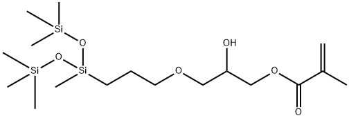 (3-甲基丙烯酰氧基-2-羟基丙氧基)丙基双(三甲基硅氧基)甲基,69861-02-5,结构式