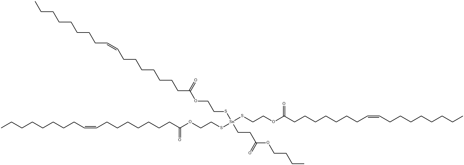 [(3-butoxy-3-oxopropyl)stannylidyne]tris(thioethylene) trioleate,69882-12-8,结构式