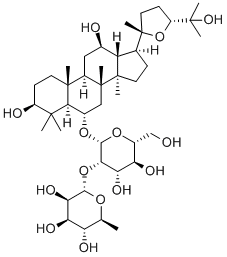 (3b,6a,12b,24R)-20,24-Epoxy-3,12,25-trihydroxydammaran-6-yl 2-O-(6-deoxy-alpha-L-mannopyranosyl)-beta-D-glucopyranoside