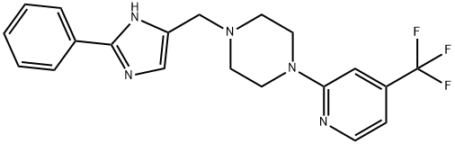 PIPERAZINE, 1-[(2-PHENYL-1H-IMIDAZOL-4-YL)METHYL]-4-[4-(TRIFLUOROMETHYL)-2-PYRIDINYL]- 化学構造式