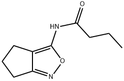 Butanamide, N-(5,6-dihydro-4H-cyclopent[c]isoxazol-3-yl)- (9CI) 化学構造式