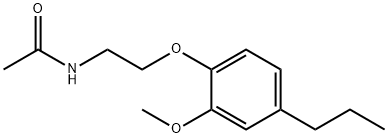 N-[2-(2-甲氧基-4-丙基-苯氧基)乙基]乙酰胺, 698992-26-6, 结构式