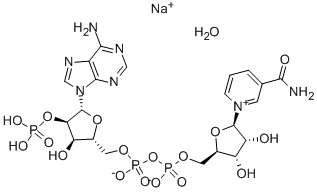 Β-烟酰胺腺嘌呤二核苷酸磷酸钠盐水合物,698999-85-8,结构式