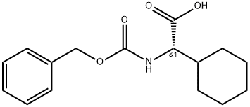 N-ベンジルオキシカルボニル-L-2-シクロヘキシルグリシン 化学構造式
