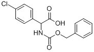 2-([(BENZYLOXY)CARBONYL]AMINO)-2-(4-CHLOROPHENYL)ACETIC ACID 化学構造式