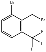 2-ブロモ-6-(トリフルオロメチル)ベンジルブロミド 化学構造式