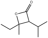 4-Ethyl-3-isopropyl-4-methyl-1-oxacyclobutan-2-one Struktur