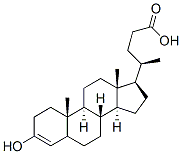 3 beta-hydroxychol-3-en-24-oic acid Structure
