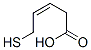 (Z)-5-Mercapto-3-pentenoic acid,69962-06-7,结构式
