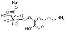 4-(2-氨基乙基)-2-((6-羧基-3,4,5-三羟基四氢-2H-吡喃-2-基)氧基)苯酚钠, 69975-91-3, 结构式