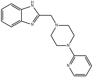 2-[[4-(2-PYRIDINYL)-1-PIPERAZINYL]METHYL]-1H-BENZIMIDAZOLE TRIHYDROCHLORIDE Struktur